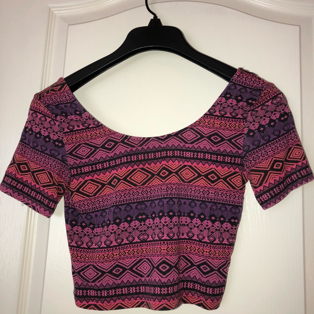 tribal print crop top